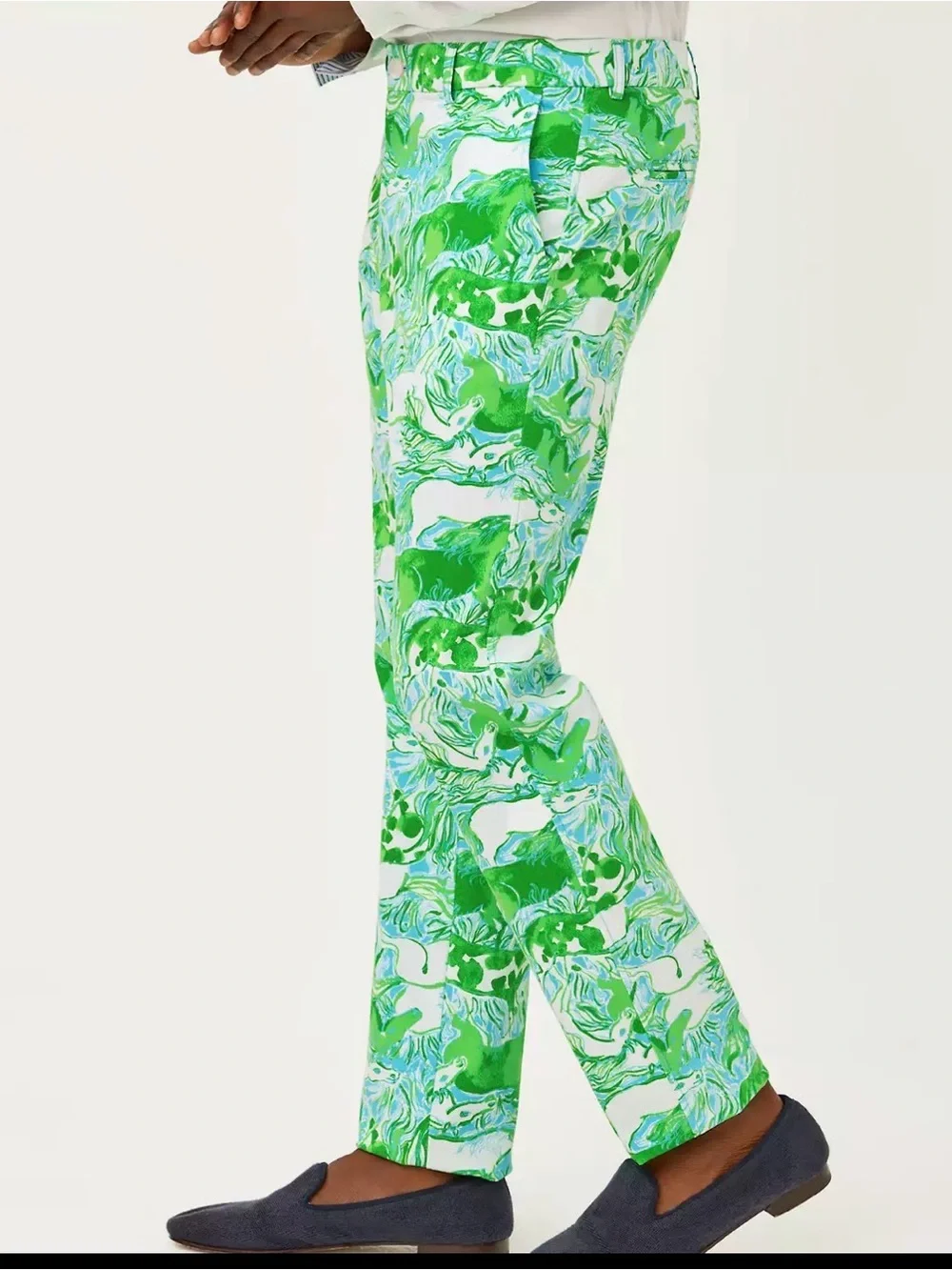 Lilly Pulitzer Men's Stuff Mizner Pants Stretch 40 Galloping Gals Horses NWT